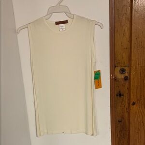 Sleeveless Cream Top